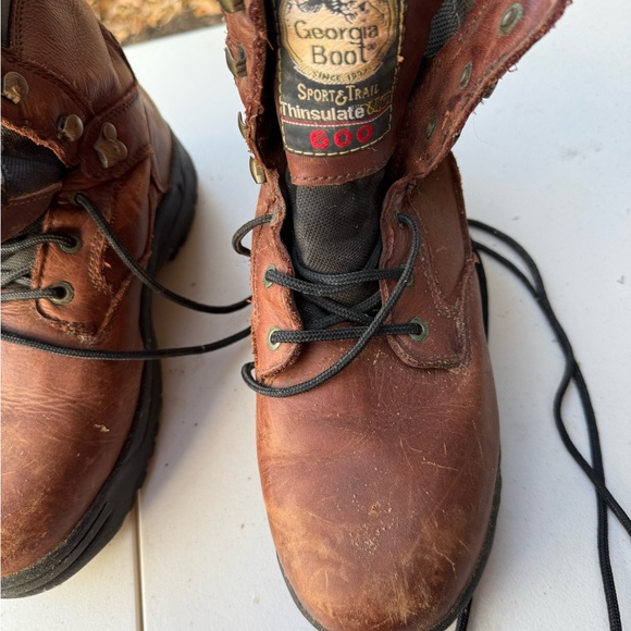 Georgia Boot Shoes - Georgia Boot Dark Brown Leather Trail Boots